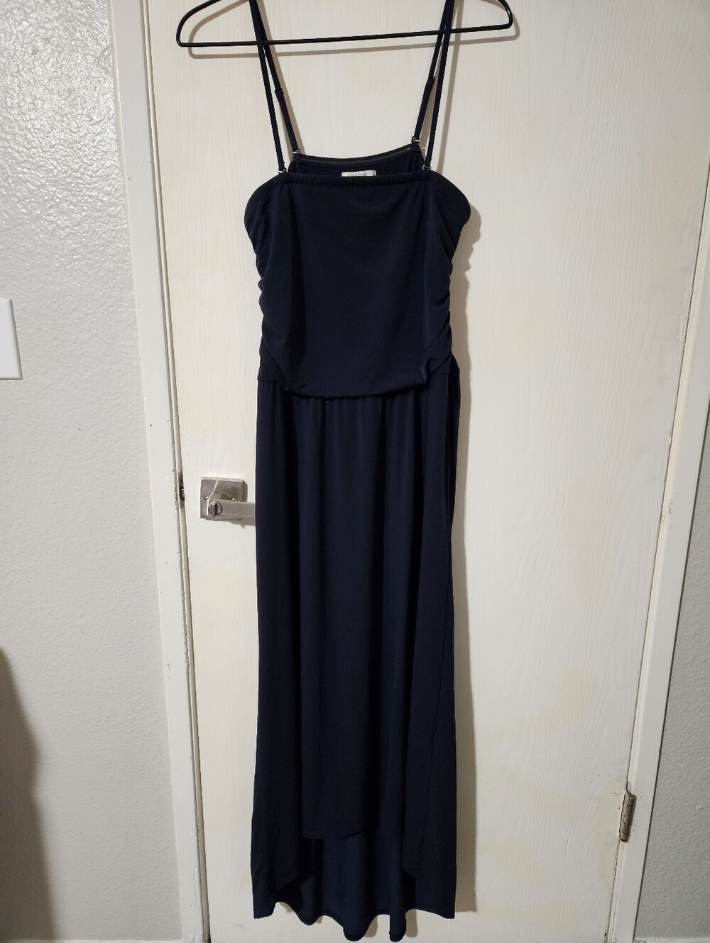Maurices Navy Blue Strapless Maxi Dress